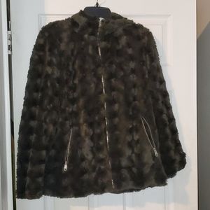 Faux fur hooded jacket